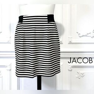 NEW, Jacob, Black and White Striped Skirt, Size 10